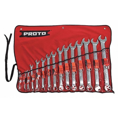 Tethered Wrench Set Combo Metric 15 Pc by USA Proto Combination Wrench Sets