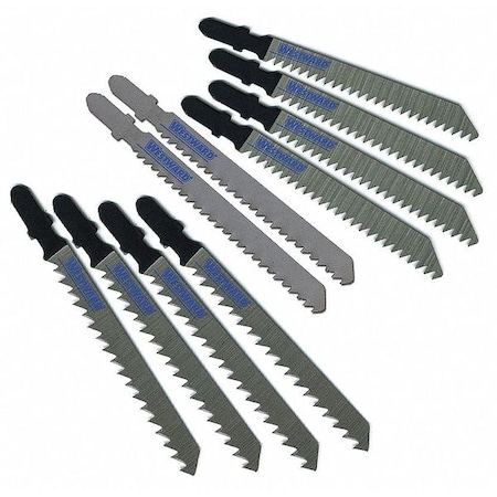 Jig Saw Blades T Shank 10 Pc Kit by USA Westward Power Jig Saw Blades