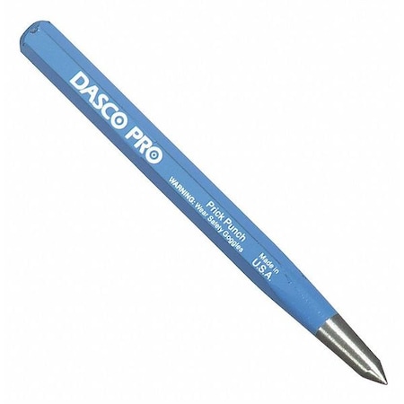 Prick Punch 1/4 x 4 In Carbon Steel by USA Dasco Pro Hand Held Punches