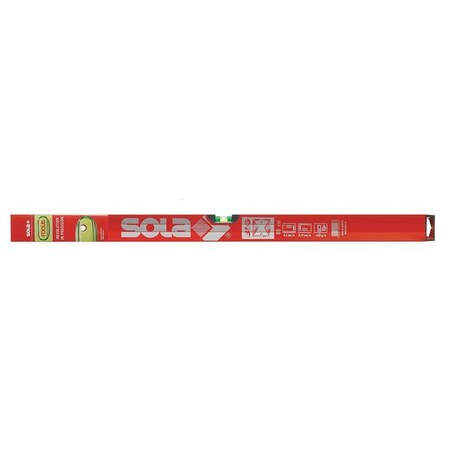 Box Level Aluminum 24 In Red Type BX24 by USA Sola Box I Beam & Torpedo Levels