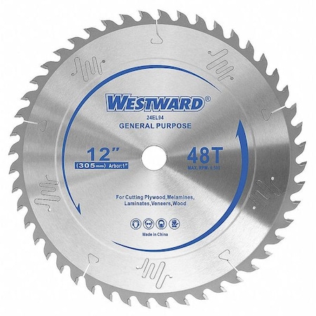 Circular Saw Blade 12 In 48T by USA Westward Circular Power Saw Blades