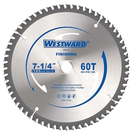 Circular Saw Blades 7 1/4 In 60T by USA Westward Circular Power Saw Blades
