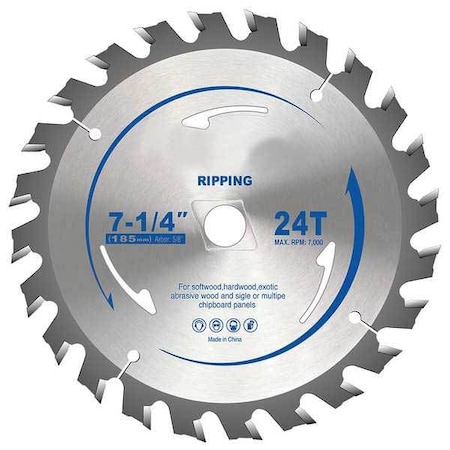 Circular Saw Blades 7 1/4 In 24T by USA Westward Circular Power Saw Blades