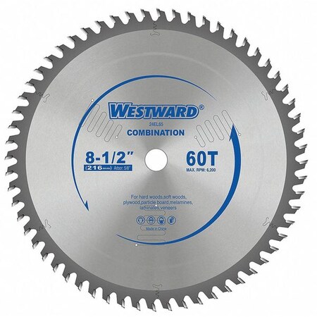 Circular Saw Blades 8 1/2 In 60T by USA Westward Circular Power Saw Blades