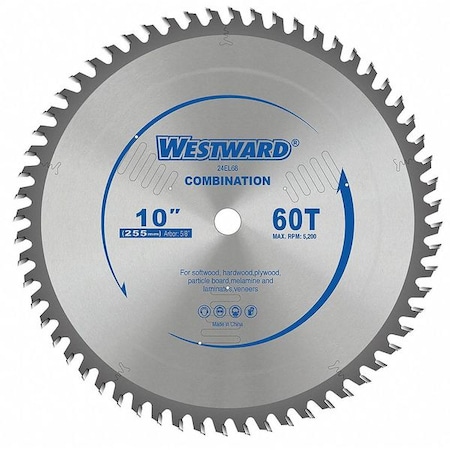 Circular Saw Blades 10 In 60T Type 24EL68 by USA Westward Circular Power Saw Blades