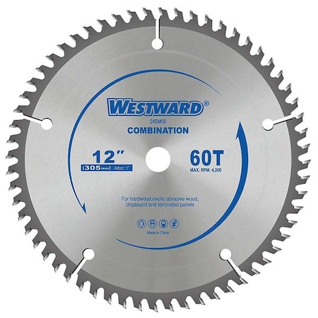 Circular Saw Blades 12 In 60T Type 24EM02 by USA Westward Circular Power Saw Blades