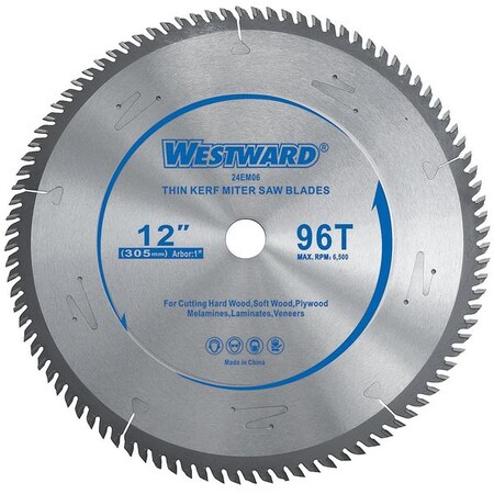 Circular Saw Blade 12 In 96T Type 24EM06 by USA Westward Circular Power Saw Blades