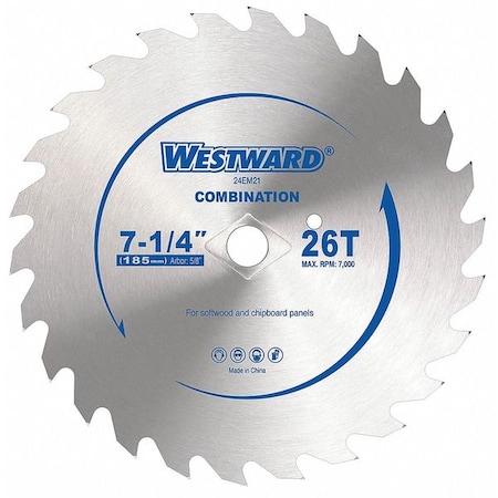 Circular Saw Blades 7 1/4 In 26T by USA Westward Circular Power Saw Blades