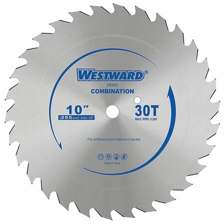 Circular Saw Blade 10 In. 30T by USA Westward Circular Power Saw Blades