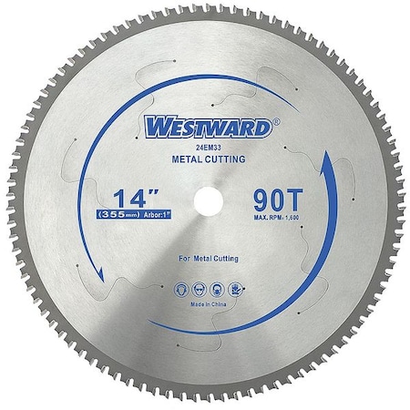 Metal Cutting Blade 14 In 90T by USA Westward Circular Power Saw Blades