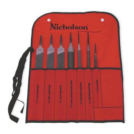 File Set7Pcmachinist Ki by USA Nicholson Hand Files & Rasps