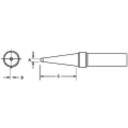 .047Inx.62Inx800 Pt Ser Conical Flat by USA Weller Soldering Tips