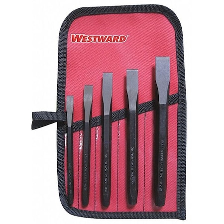 Cold Chisel Set Hex Steel 5 Pc by USA Westward Punch & Chisel Sets
