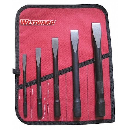 Cold Chisel Set Round Steel 5 Pc by USA Westward Punch & Chisel Sets