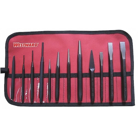 Punch And Chisel Set Steel 12 Pc by USA Westward Hand Held Punches