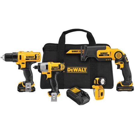 Cordless Combination Kit 1.3A/hr. Li Ion Type DCK413S2 by USA Dewalt Cordless Power Tool Combination Kits