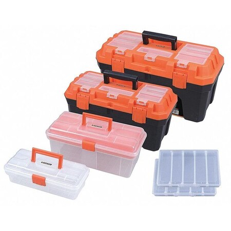 Portable Tool Box Set 6 Pc. W Black Red by USA Value Brand Portable Tool Boxes & Chests