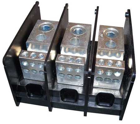 Pwr Dist Block 380A 3P 6P Secondary 600V by USA Mersen Electrical Wire Power Distribution Blocks