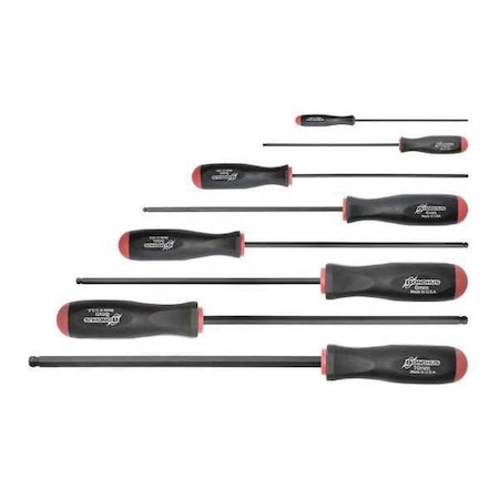 Set 8 Ball End Screwdrivers Long by USA Bondhus General Hand Tool Kits