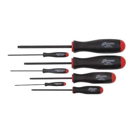 Set 7 Ball End Screwdrivers by USA Bondhus Screwdriver Sets