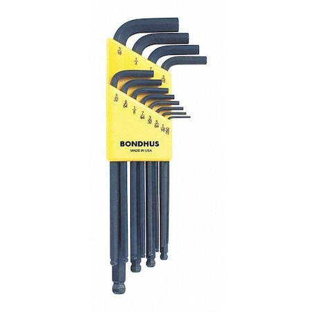 Set 12 Ball End L Wrenches by USA Bondhus Hex Key Sets