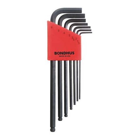 Set 7 Ball End L Wrenches Type 10992 by USA Bondhus Hex Key Sets