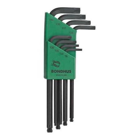 Set 8 Ballstar L Wrenches Type 11332 by USA Bondhus Hex Key Sets