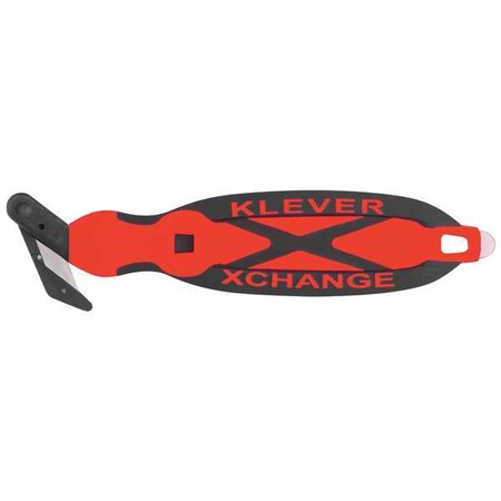 Safety Cutter 6 3/4 in. Black/Red by USA Klever Utility Knives