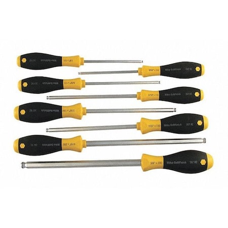 8 Pc Magicring Inch Screwdriver Set 1/8 by USA Wiha General Hand Tool Kits