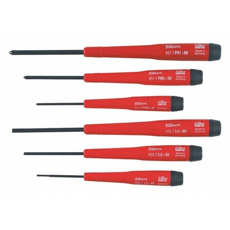 Slotted And Phillips 6Pc Set 1.5 2.5 by USA Wiha Screwdriver Sets
