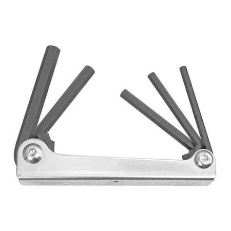 Set 5 Hex Metal Handle Fold Up Tools by USA Bondhus Hex Key Sets