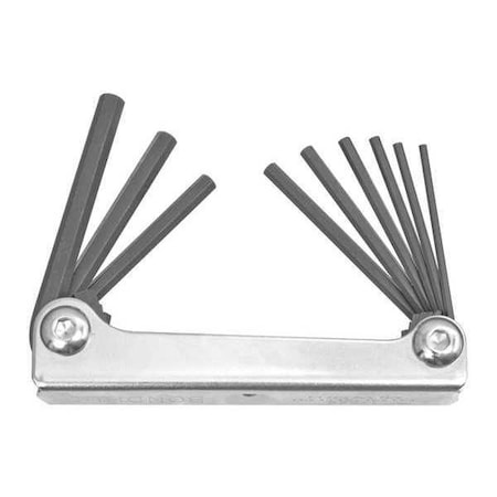 Set 9 Hex Metal Handle Fold Up Tools by USA Bondhus Hex Key Sets