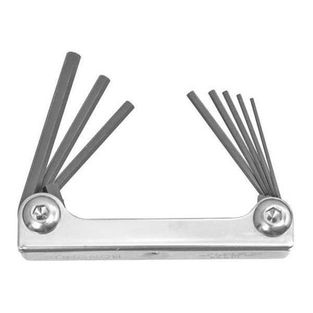 Set 8 Hex Metal Handle Fold Up Tools by USA Bondhus Hex Key Sets