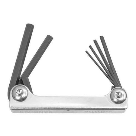 Set 6 Hex Metal Handle Fold Up Tools by USA Bondhus Hex Key Sets
