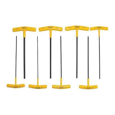 Set 8 Hex T Handles 9 Length by USA Bondhus Hex Key Sets