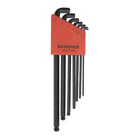 Set 7 Stubby Ball End L Wrenches by USA Bondhus Hex Key Sets