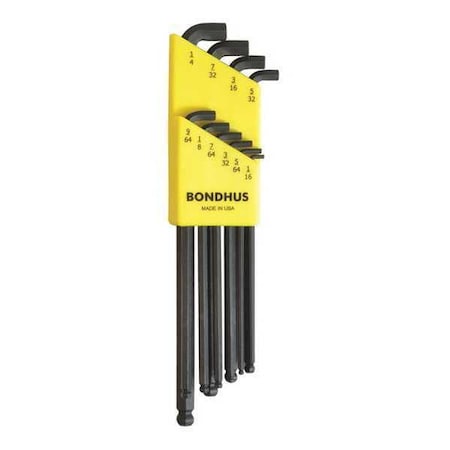 Set 10 Stubby Ball End L Wrenches by USA Bondhus Hex Key Sets