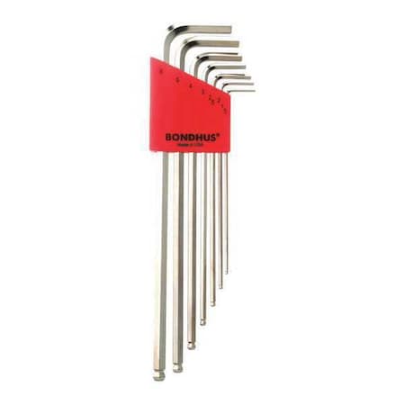Set 7 Plated Ball End L Wrenches Xl by USA Bondhus Hex Key Sets