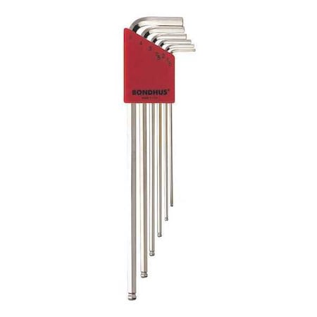 Set 6 Plated Ball End L Wrenches Xl by USA Bondhus Hex Key Sets