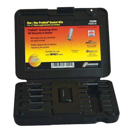 Set 7 Prohold Star / Hex Bits 2 by USA Bondhus Hex Key Sets
