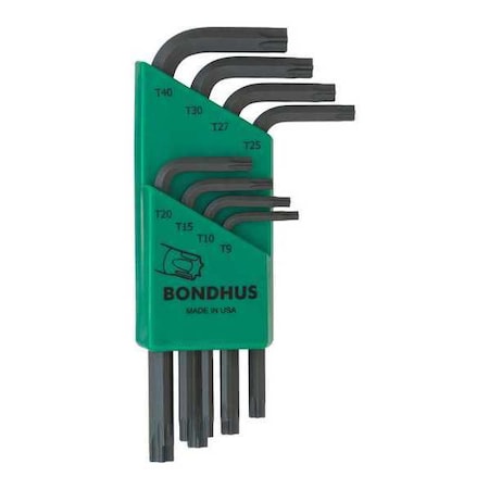 Set 8 Star L Wrenches Short Arm Type 31734 by USA Bondhus Hex Key Sets