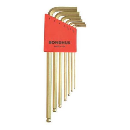 Set 7 Plated Ball End L Wrenches by USA Bondhus Hex Key Sets