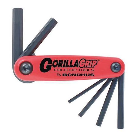 Set 6 Hex Gorillagrip Fold Up Tools by USA Bondhus Hex Key Sets