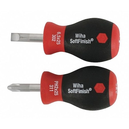 Min Qty 2 2 Piece Stub Screwdriver Set Min. Qty 2 by USA Wiha Screwdriver Sets