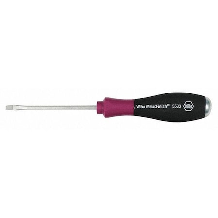 6.5 X 125Mm Slotted Microfinish Screwdri Min. Qty 10 by USA Wiha Screwdrivers