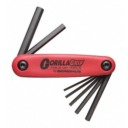 Set 7 Hex Gorillagrip Fold Up Tools by USA Bondhus Hex Key Sets