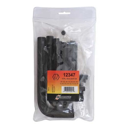 Set 15 Hex Key Set Short Type 12347 by USA Bondhus Hex Key Sets