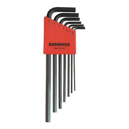 Set 7 Hex L Wrenches Long Type 12192 by USA Bondhus Hex Key Sets
