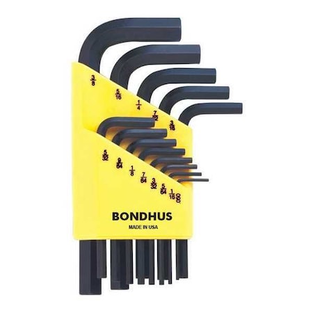 Set 13 Hex L Wrenches Short by USA Bondhus Hex Key Sets