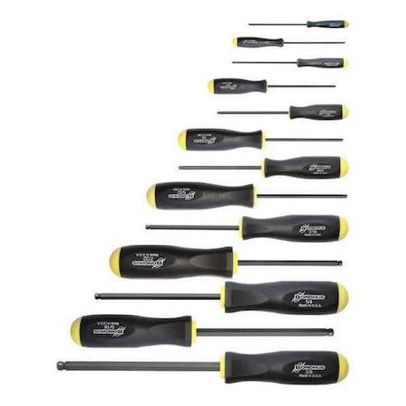 Set 13 Prohold Ball End Screwdrivers by USA Bondhus General Hand Tool Kits